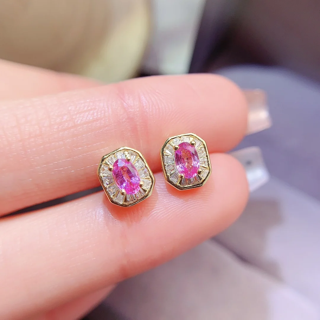 Natural Sapphire Vintage Earrings - view 1