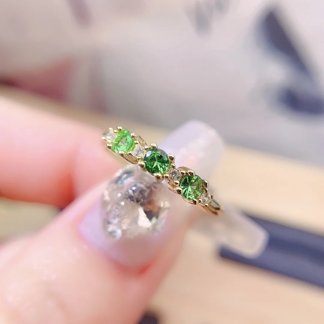 Natural Tsavorite Luxury Oval Ring - view 2
