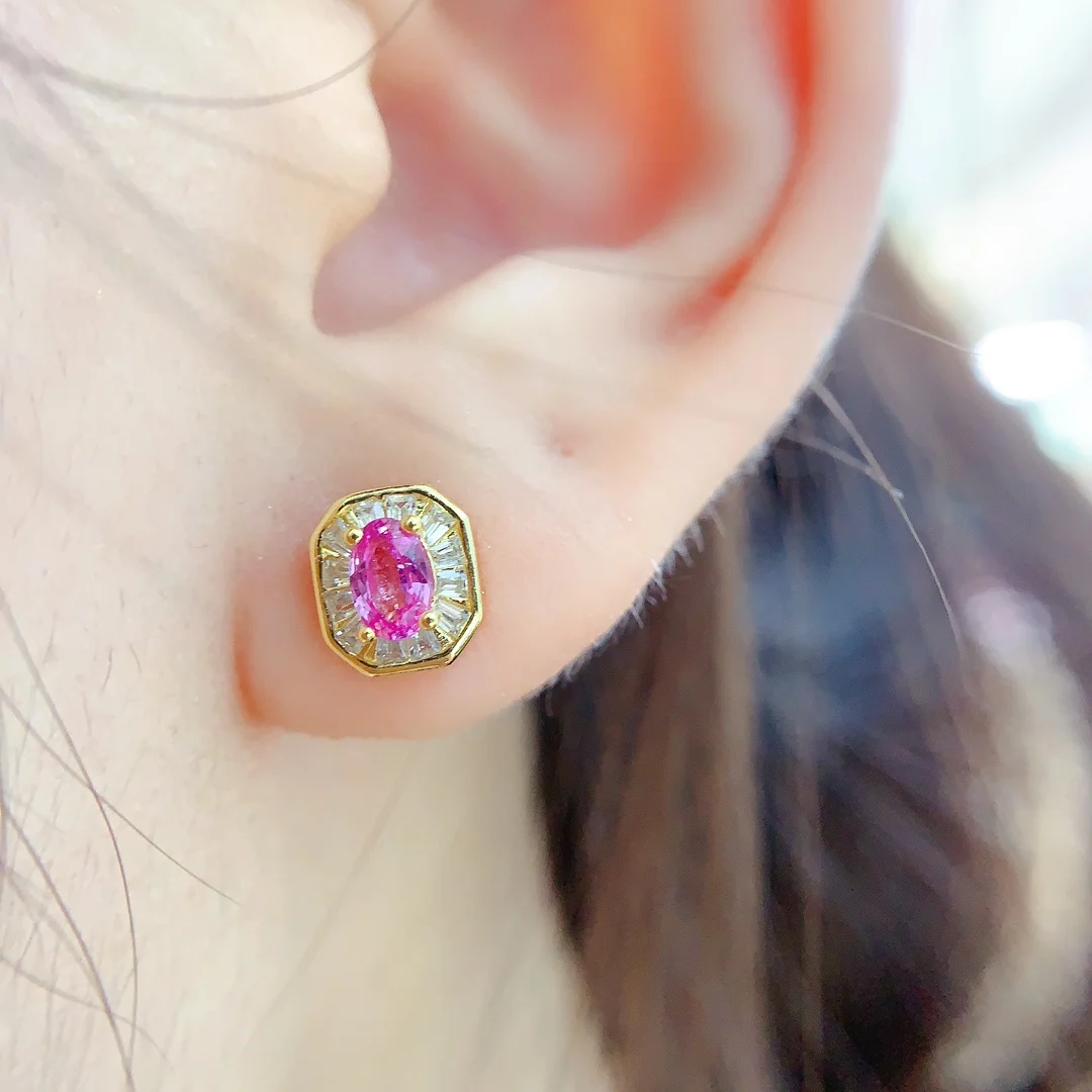 Natural Sapphire Vintage Earrings - view 2