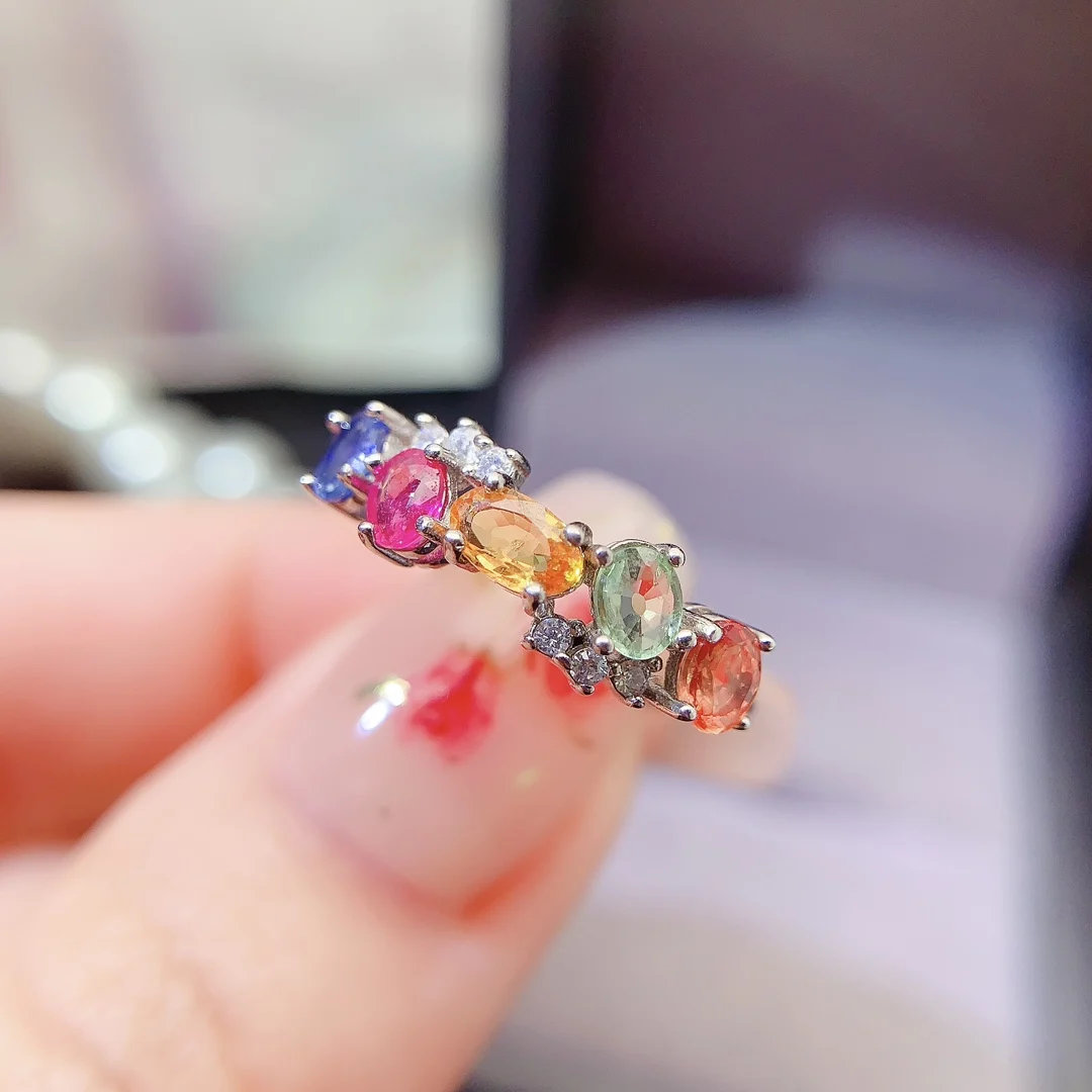 Natural Fancy Sapphire Band Ring - view 1