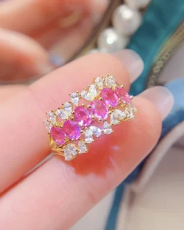 Natural Gemstone Oval Ring