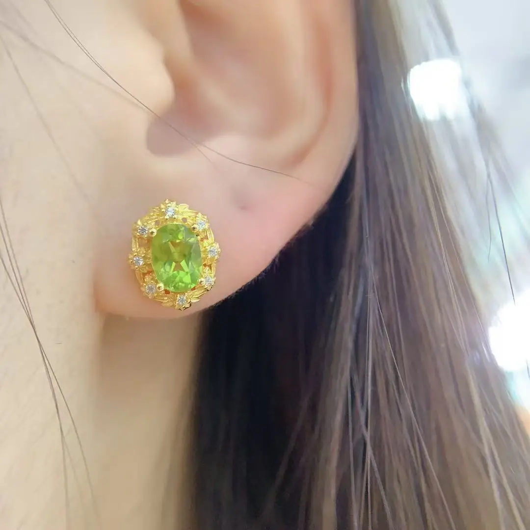 Natural Peridot Bridal Jewelry Set - view 5