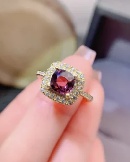 Natural Spinel Vintage Halo Ring