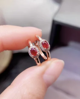 Natural Ruby Stud Earrings