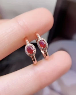 Natural Ruby Stud Earrings