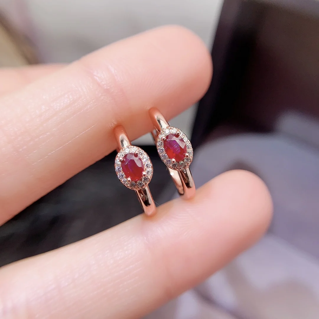 Natural Ruby Stud Earrings - view 1