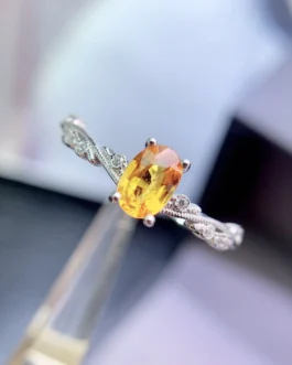Natural Yellow Sapphire Bold Ring