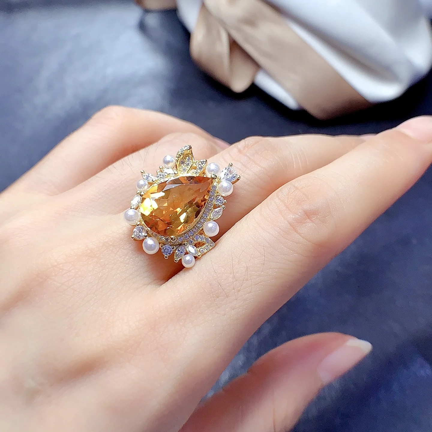 Natural Citrine Elegant Jewelry Set - view 4