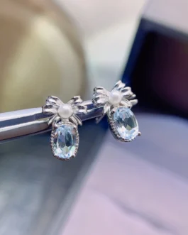 Natural Topaz Oval Earrings