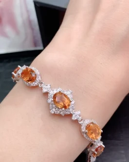 Natural Citrine Charm Bracelet