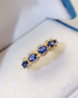 Natural Sapphire Five Stone Ring