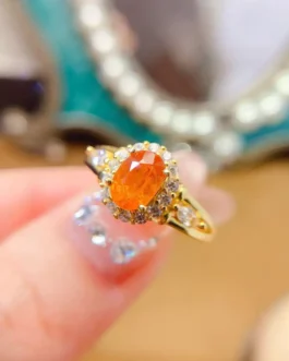 Garnet Dainty Knuckle Ring