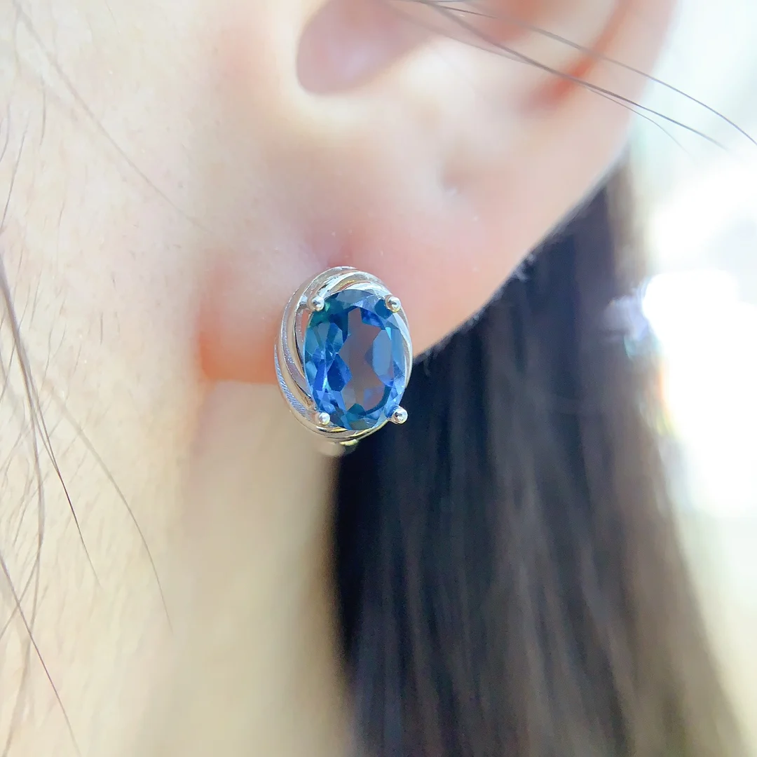 Natural Topaz Classic Earrings - view 4