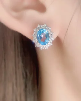 Natural Topaz Vintage Earrings