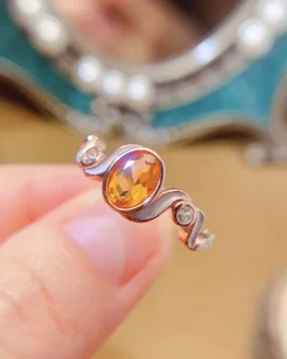 Natural Citrine Classic Oval Ring