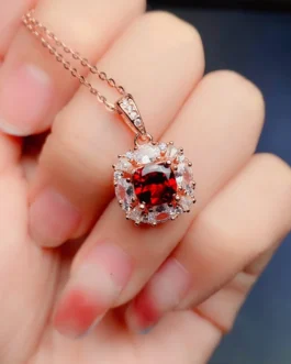 Natural Garnet Elegant Jewelry Set