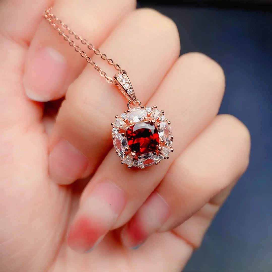 Natural Garnet Elegant Jewelry Set - view 2