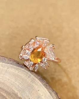 Natural Yellow Sapphire Promise Ring