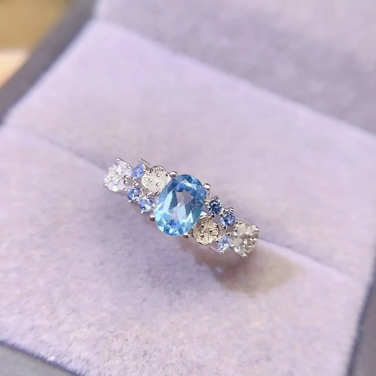 Swiss Blue Topaz Accent Ring - view 3