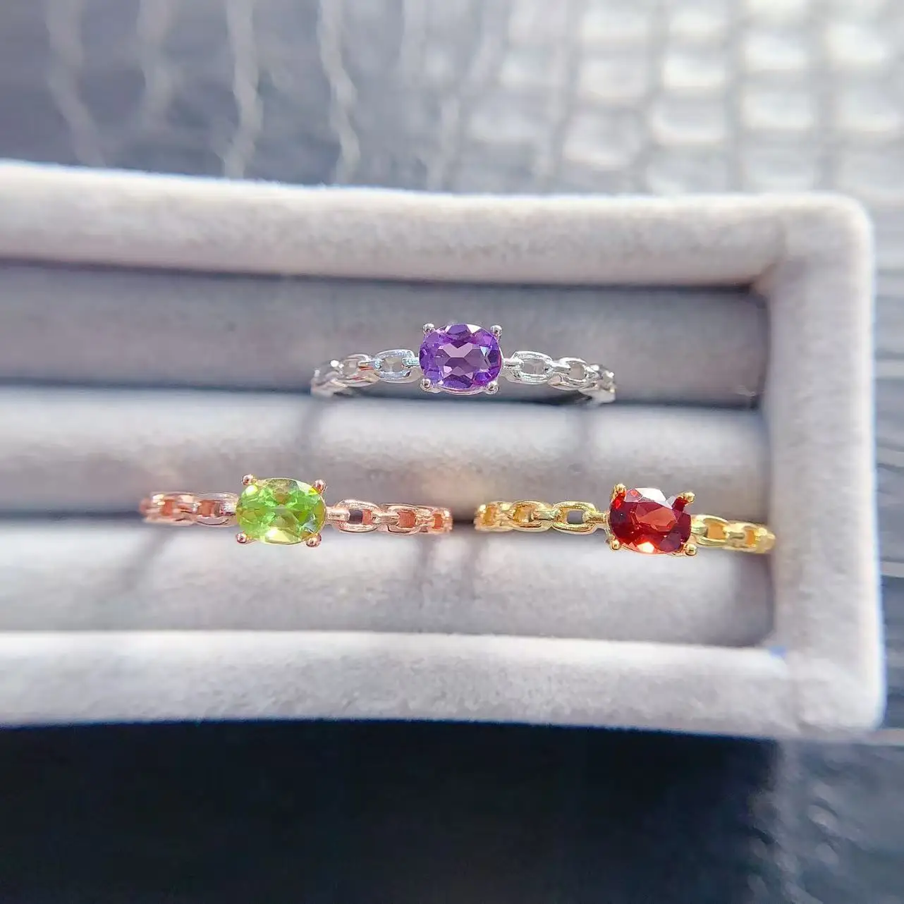 Natural Amethyst Colour Choice Ring - view 1