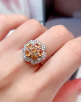 Natural Yellow Sapphire Solitaire Ring
