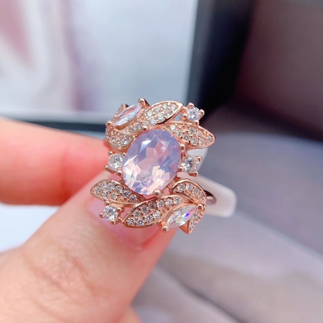 Natural Lavender Classic Gold Ring - view 1