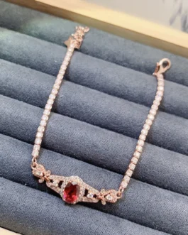 Natural Garnet Luxury Bracelet