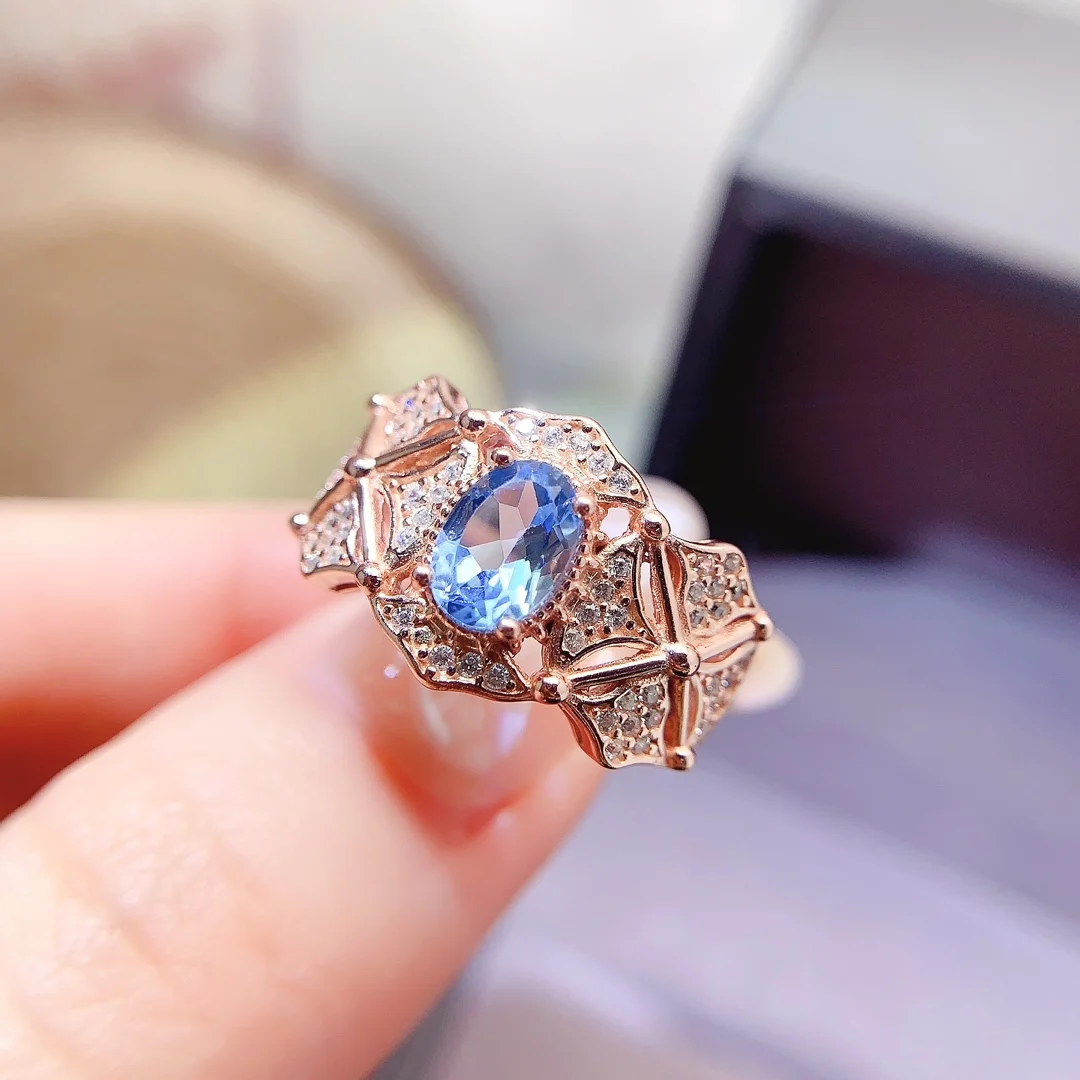 Natural Topaz Openwork Band Ring - view 1