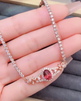 Natural Garnet Luxury Bracelet