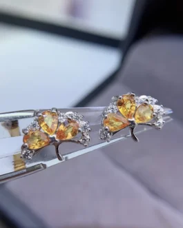 Natural Yellow Sapphire Earrings