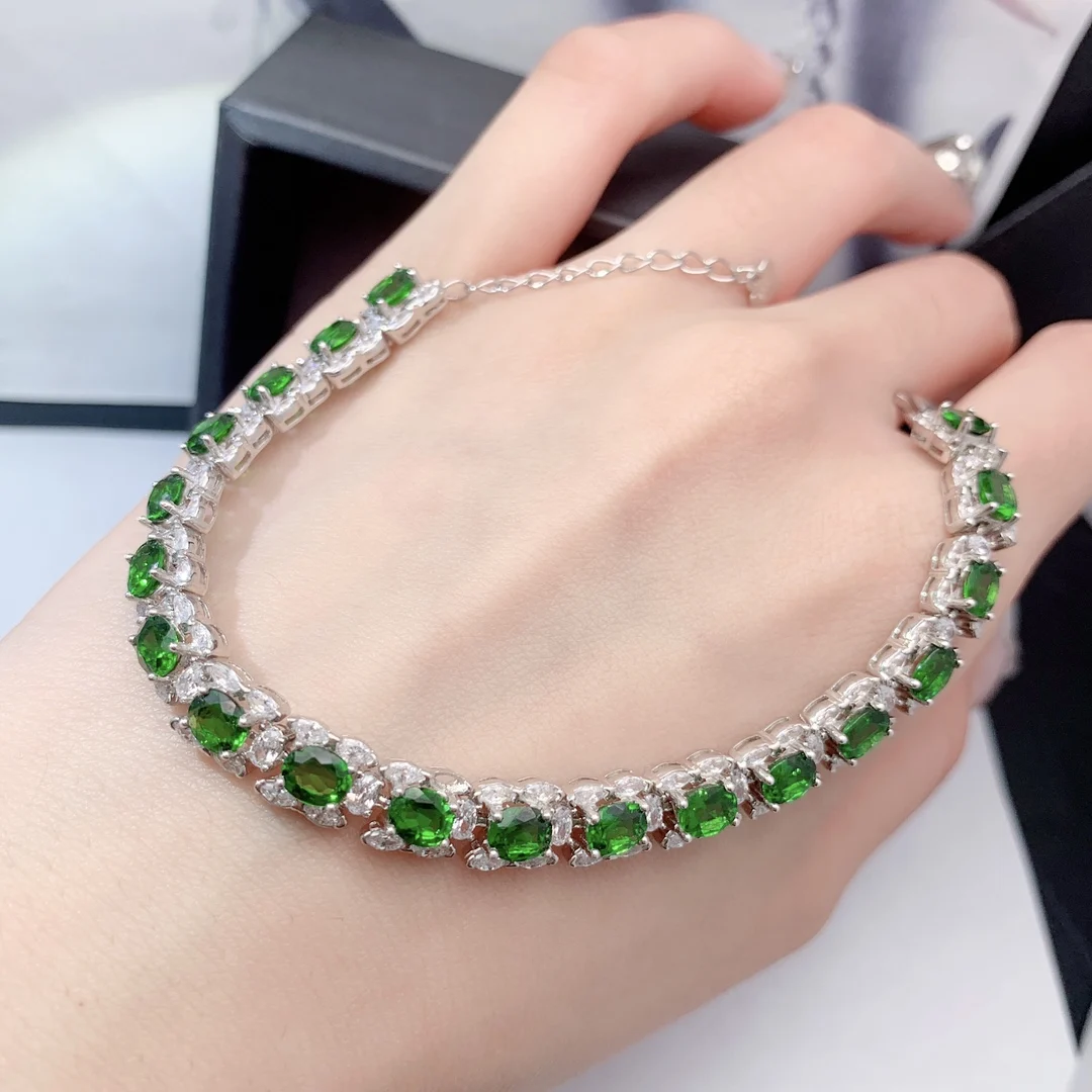 Natural Diopside Luxury Bracelet - view 1