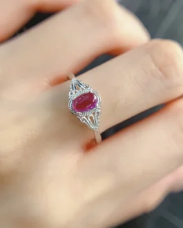 Natural Garnet Topaz Bypass Ring