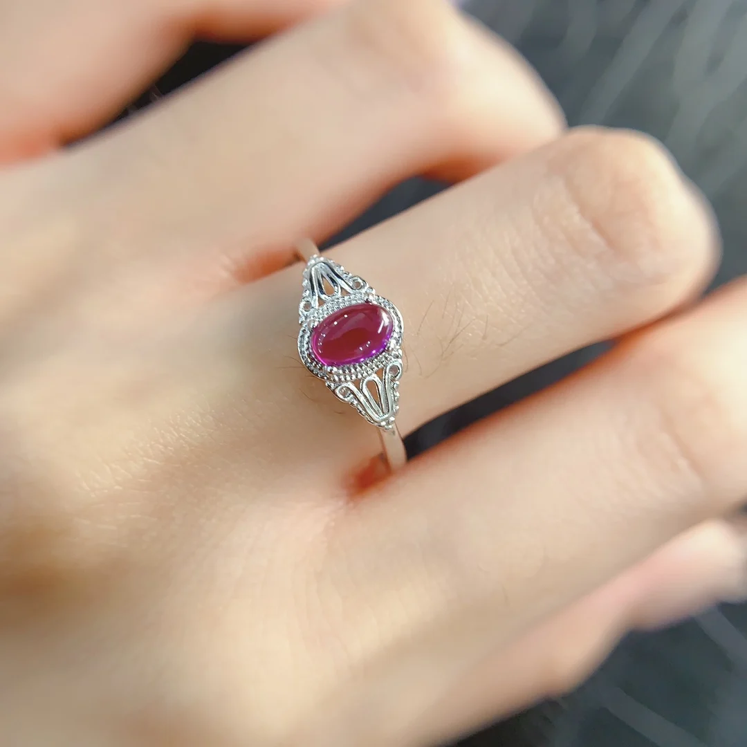 Natural Garnet Topaz Bypass Ring - view 2
