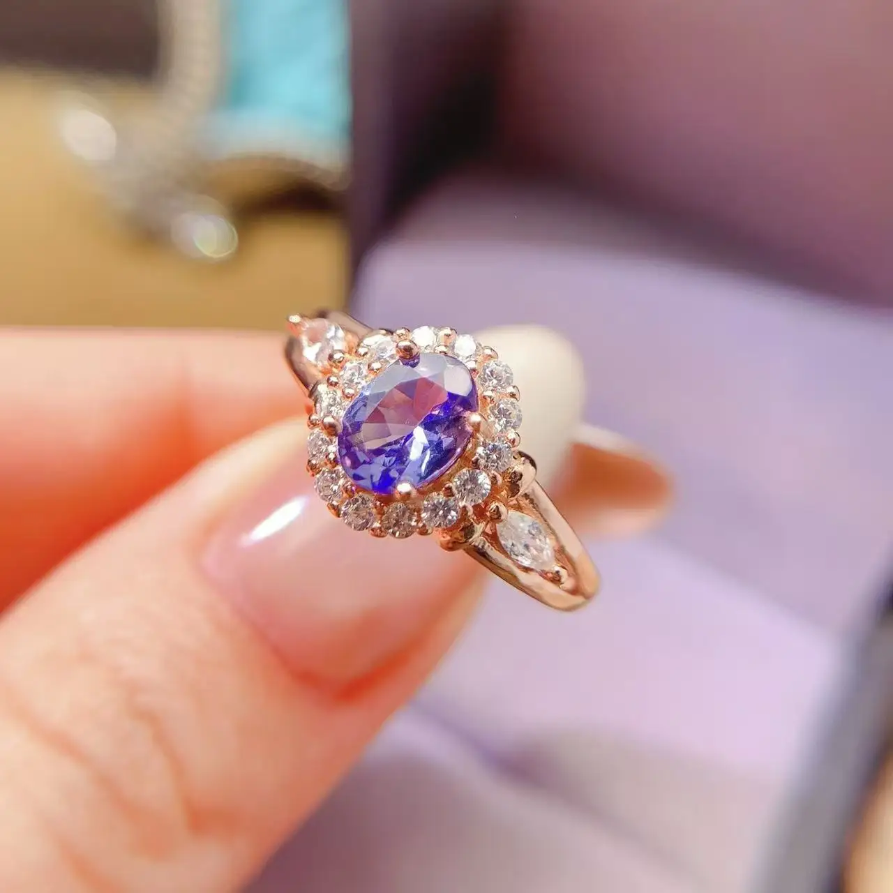 Natural Tanzanite Statement Ring - view 1