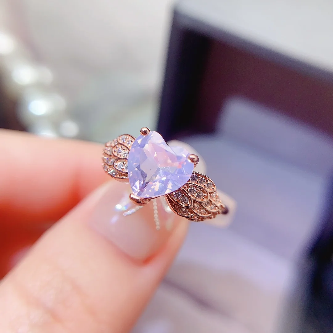 Natural Lavender Luxury Gold Ring - view 2