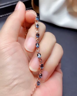 Natural London Blue Topaz Bracelet