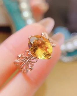 Natural Gemstone Vintage Band Ring