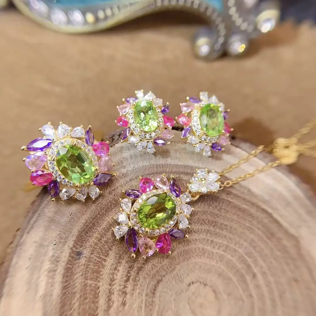 Natural Peridot Dreamy Jewelry Set - view 6