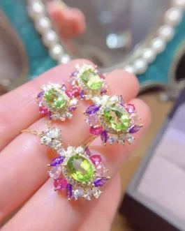 Natural Peridot Dreamy Jewelry Set