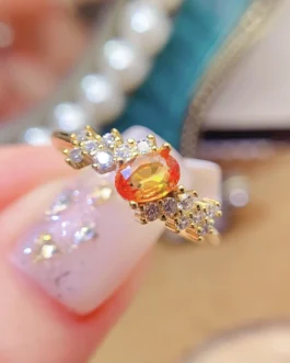 Natural Yellow Sapphire Memory Ring