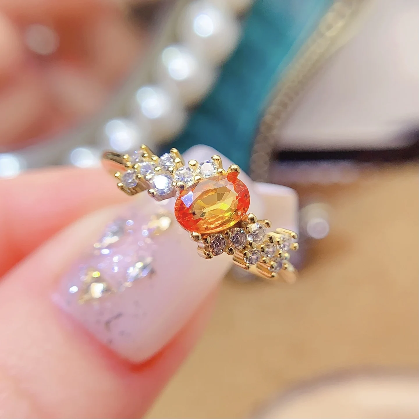 Natural Yellow Sapphire Memory Ring - view 1