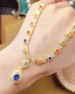 Natural Sapphire Garland Pendant Necklace