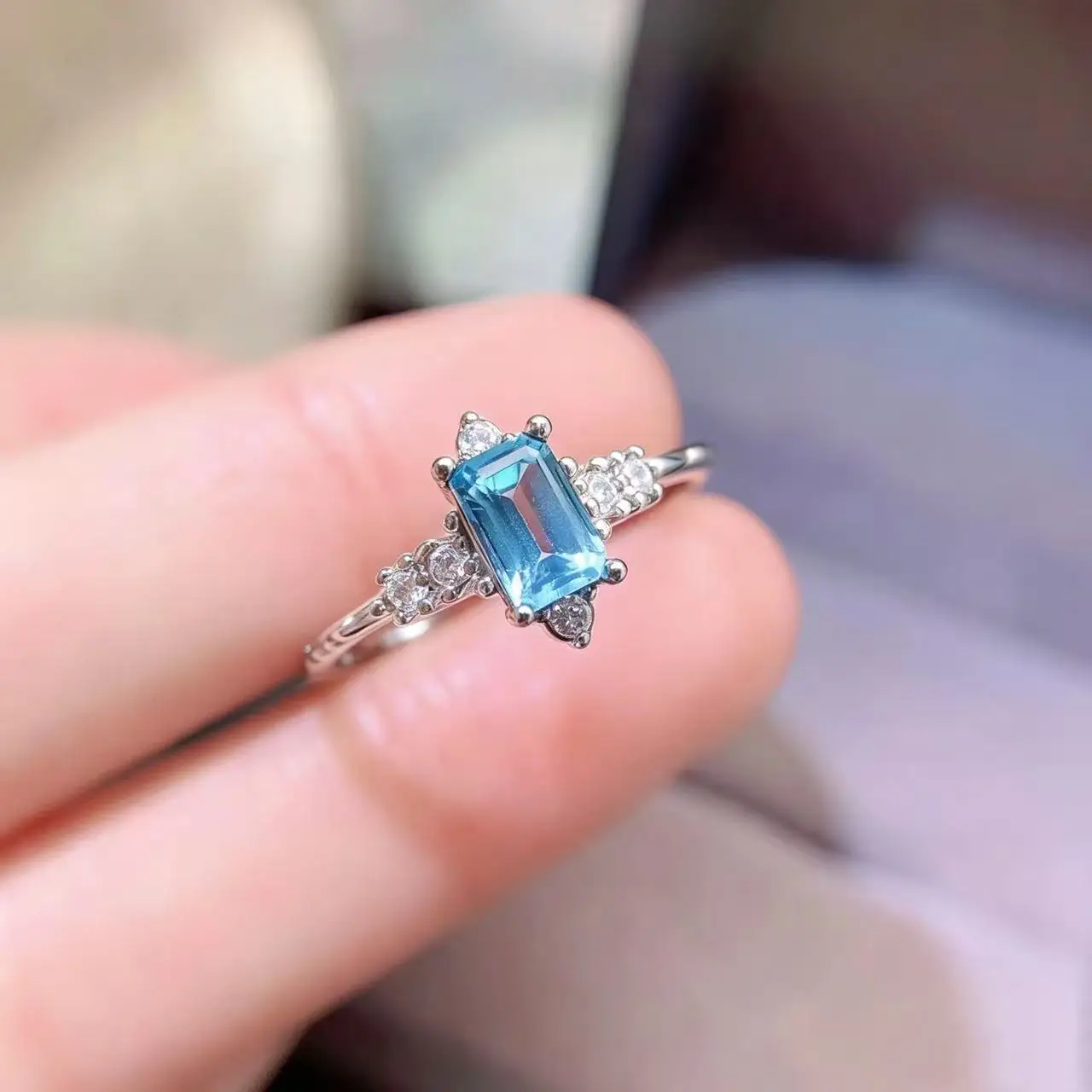 Natural Apatite Luxury Vintage Ring - view 2