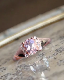Natural Morganite Classic Oval Ring