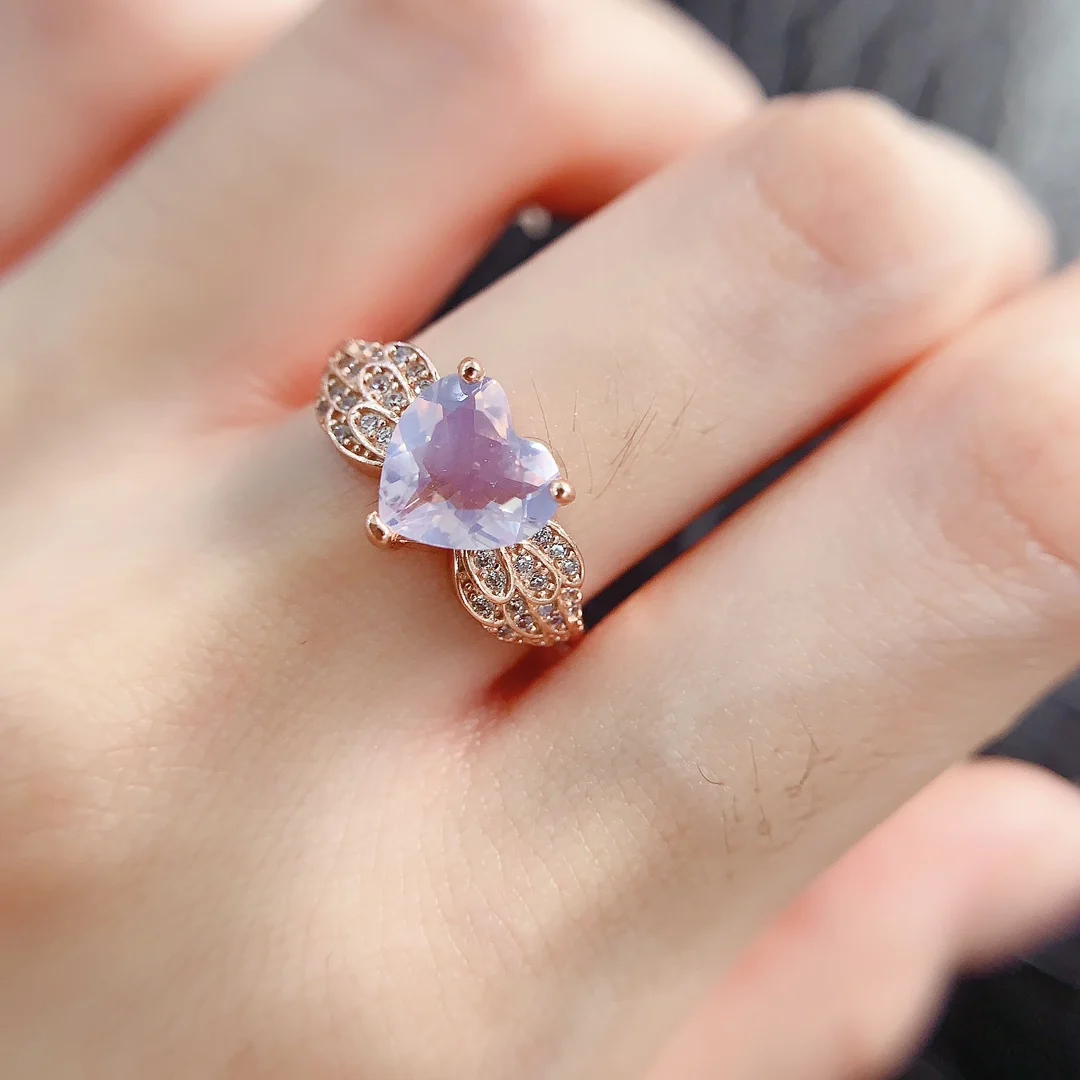 Natural Lavender Luxury Gold Ring - view 5