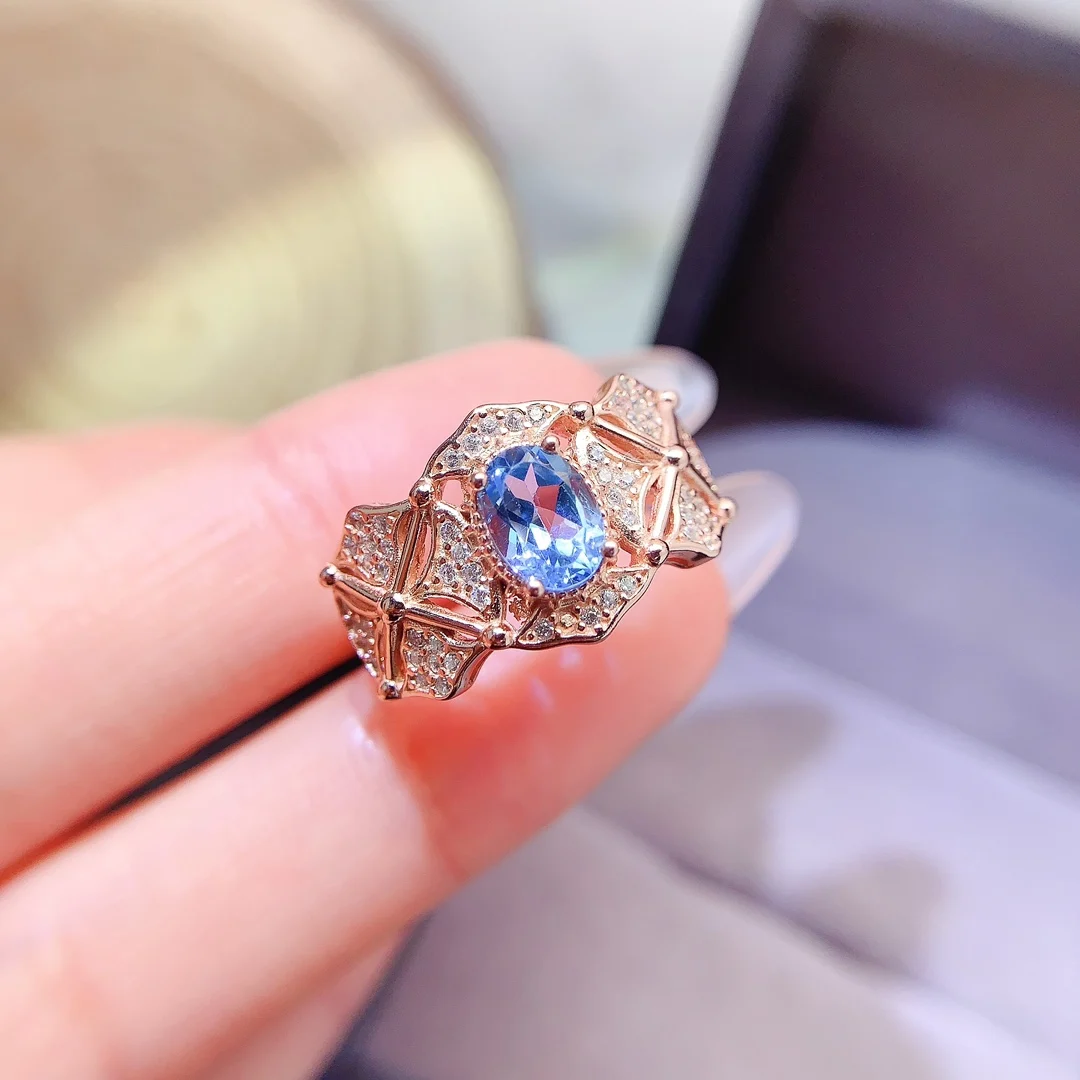 Natural Topaz Openwork Band Ring - view 3