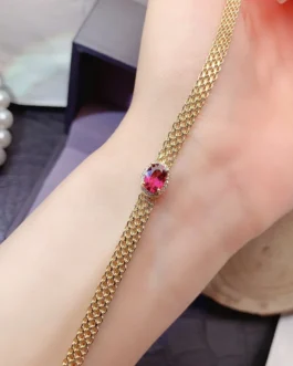 Natural Garnet Classic Bracelet