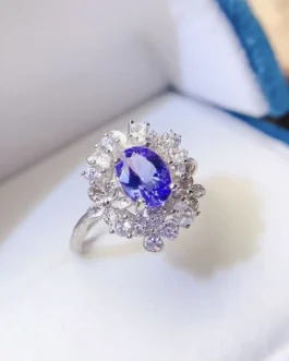 Natural Tanzanite Fashion Band Ring