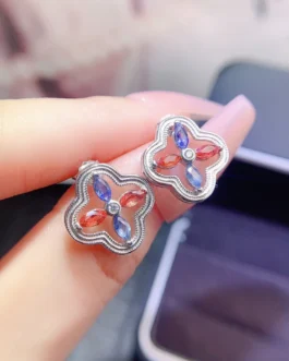 Natural Sapphire Marquise Stud Earrings