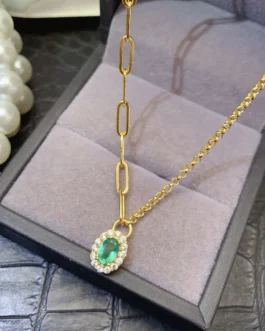 Natural Emerald Dainty Pendant